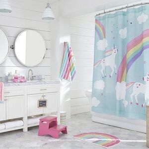 Unicorn Rainbow Shower Curtain